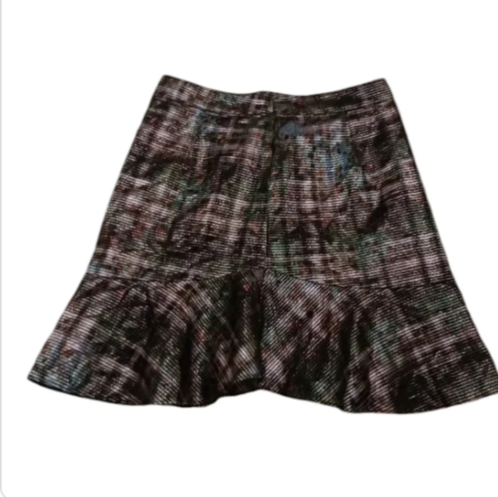 Marie Oliver Filly Organza Plaid Trumpet Skirt Flounce Hem